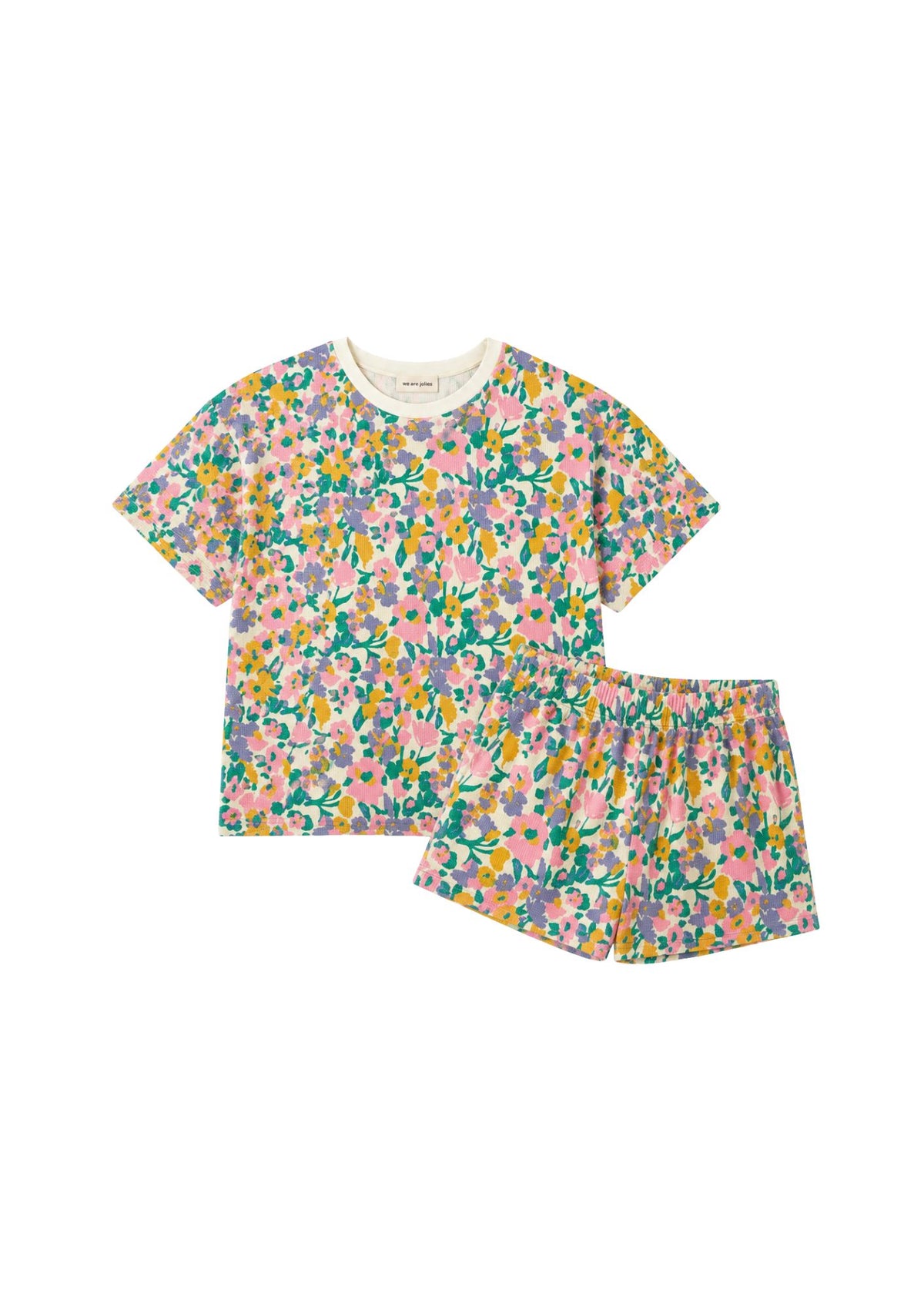 Pyjama Gaufré Coton BIO WAJ x Hindbag - Pastel Bloom