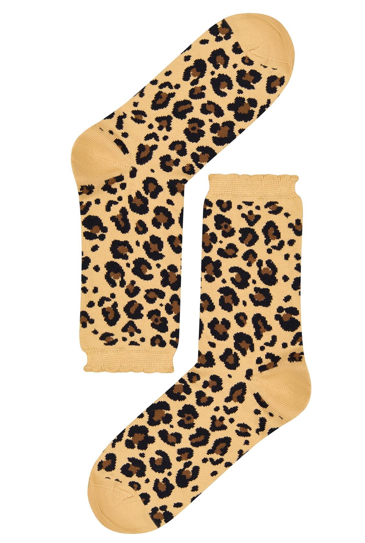 Organic Cotton Socks - Leopard Croissant