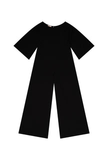 Flared Sleeve Jumpsuit - Black
