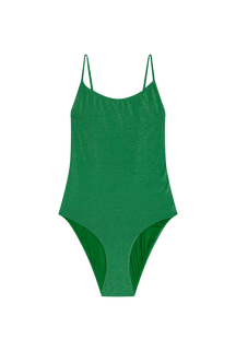 Maillot 1 Pièce Classique - Paillettes Vert