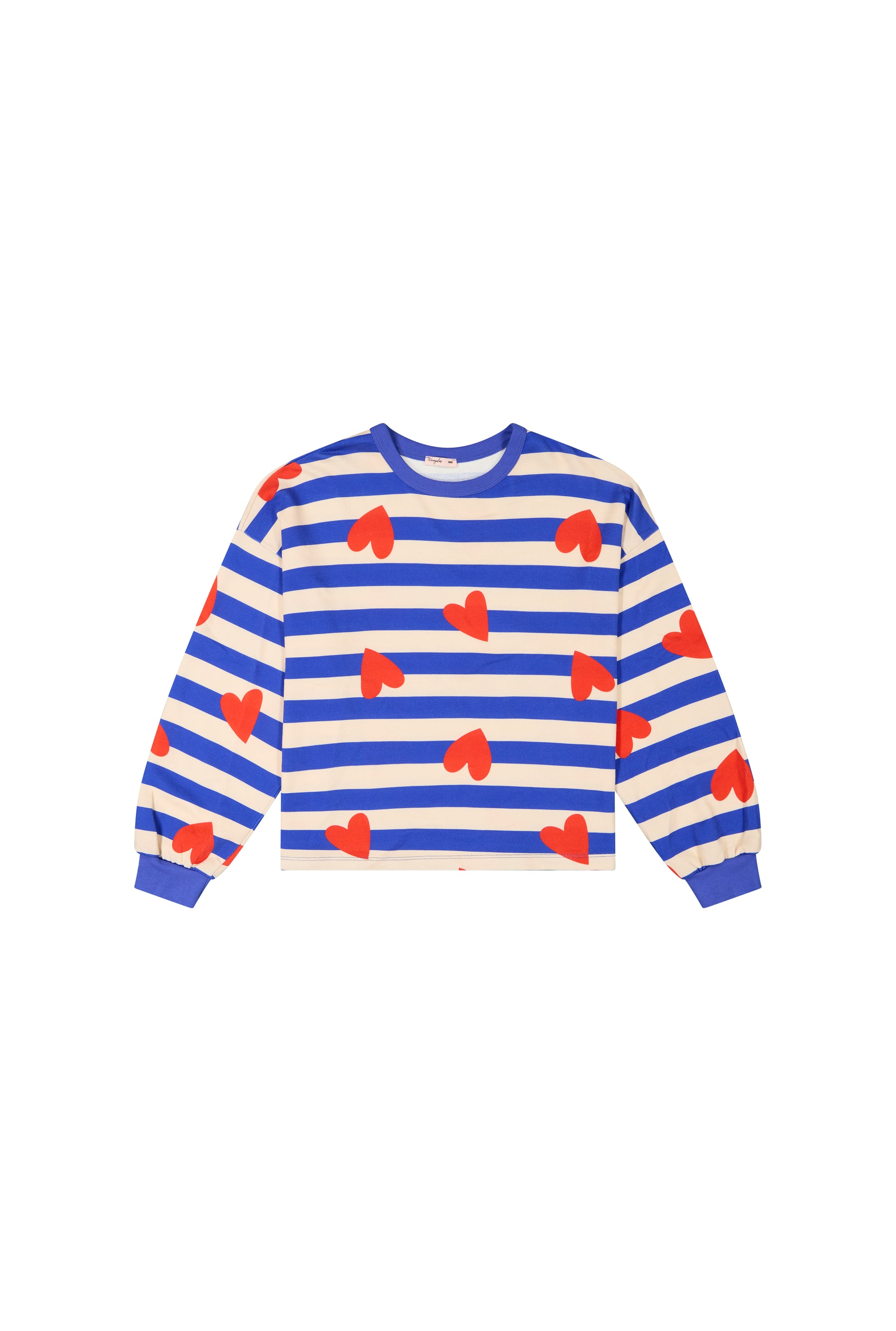 100% Organic Cotton Sweatshirt - Striped Hearts