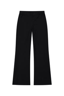 Organic Cotton Flared Trousers - Black