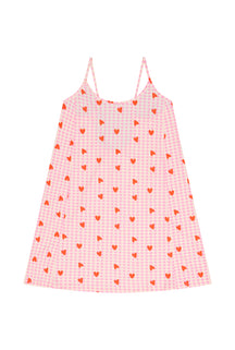 Nuisette Coton BIO - Vichy Coeurs Rose