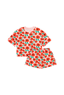 Organic Cotton Pyjamas - Pink Poppy