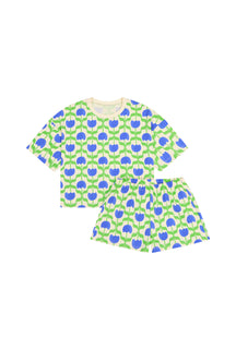 Pyjama Coton BIO - Tulipes Bleues