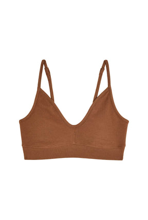 Organic Cotton Bra - Brown