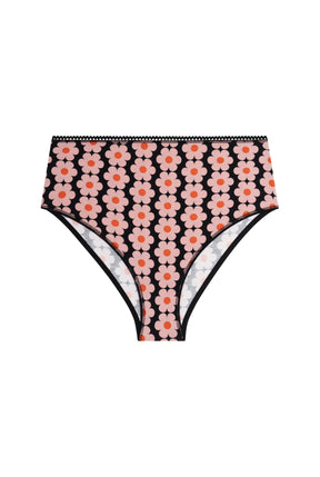 High-waisted organic cotton briefs - Monique Black