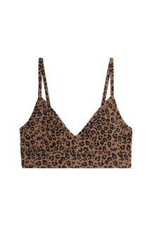 Organic Cotton Bra - Brown Leopard