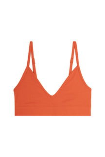 Organic Cotton Bra - Red