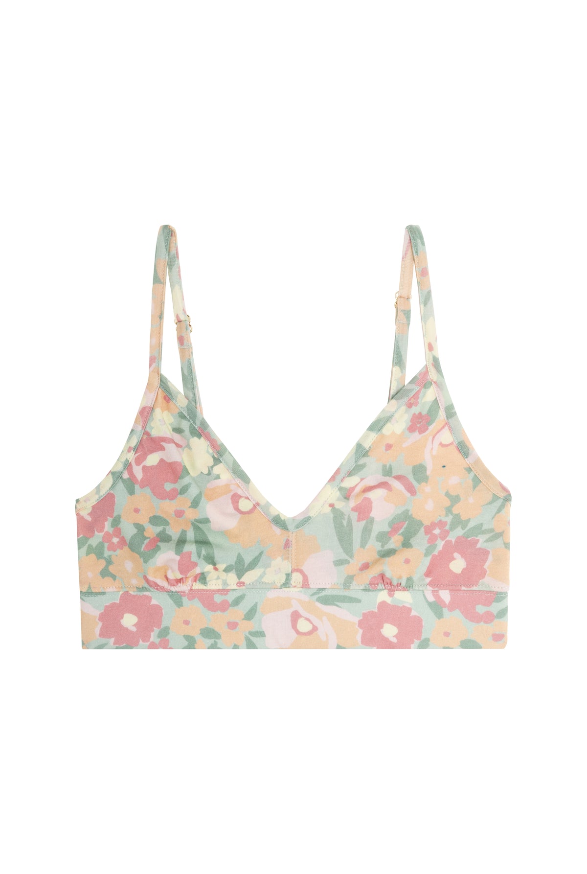 Organic Cotton Bra - Allamanda Green