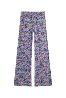 Organic Cotton Flared Trousers - Purple Confetti