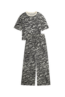 Long Organic Cotton Pajamas - Zebra