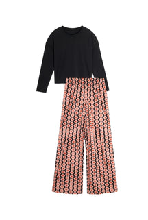Monique Black Organic Cotton Long Sleeve Pyjamas