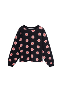 100% Organic Cotton Sweatshirt - Monique Black