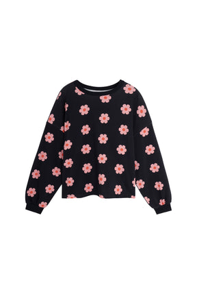 100% Organic Cotton Sweatshirt - Monique Black