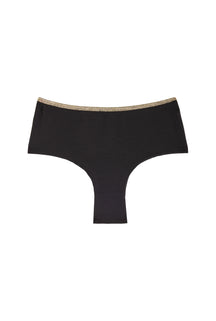 Lurex Tanga Shorty - Black