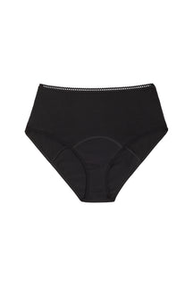 Culotte menstruelle Taille Haute GOTS - Flux abondant | Pirate Black