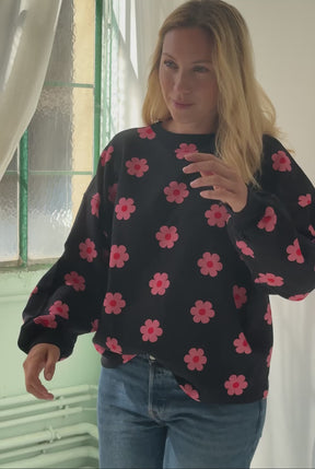 100% Organic Cotton Sweatshirt - Monique Black