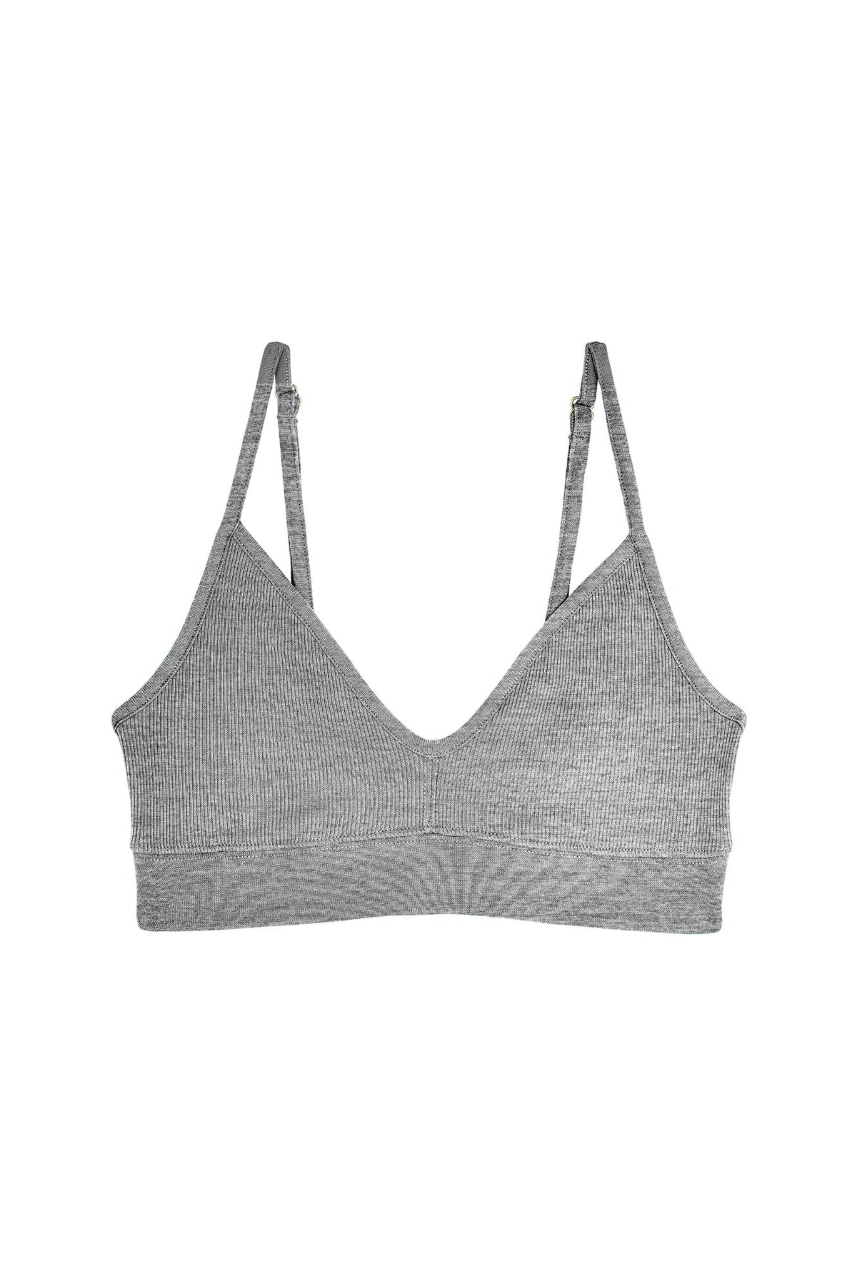 Organic Cotton Bra - Heather Grey